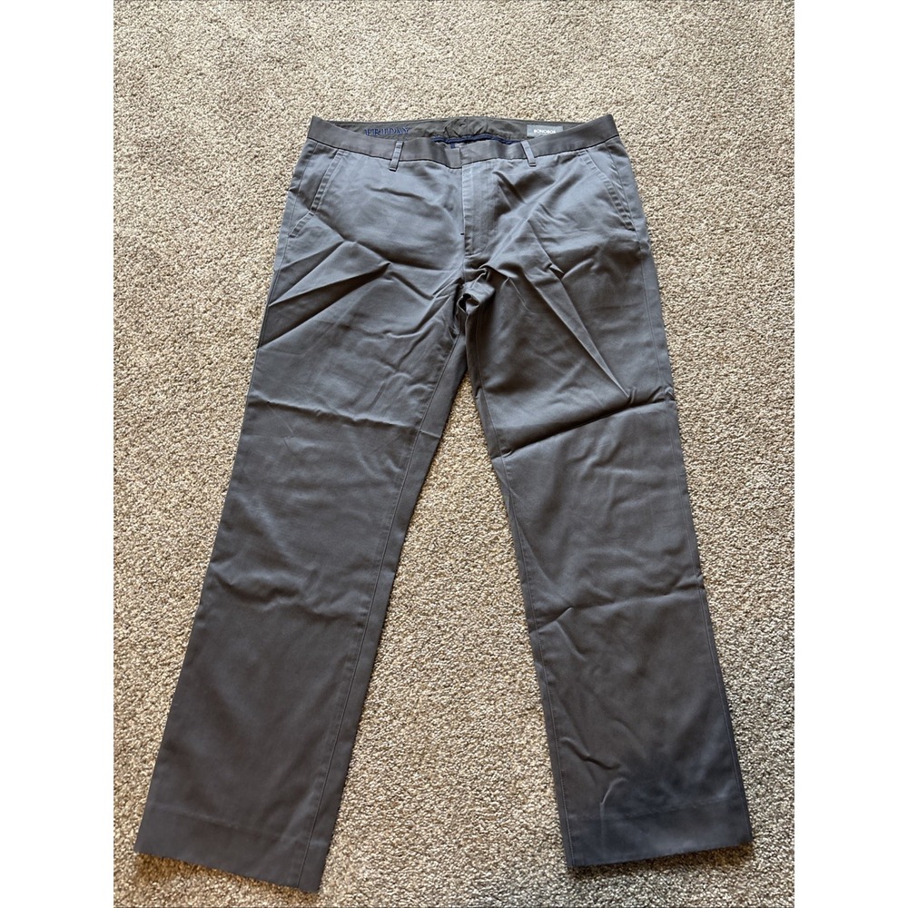 Mens Grey Bonobos Slim Pants Size 35X32
